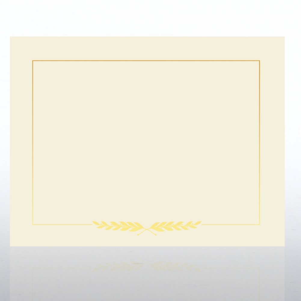 Foil Certificate Paper - Laurel - Cream