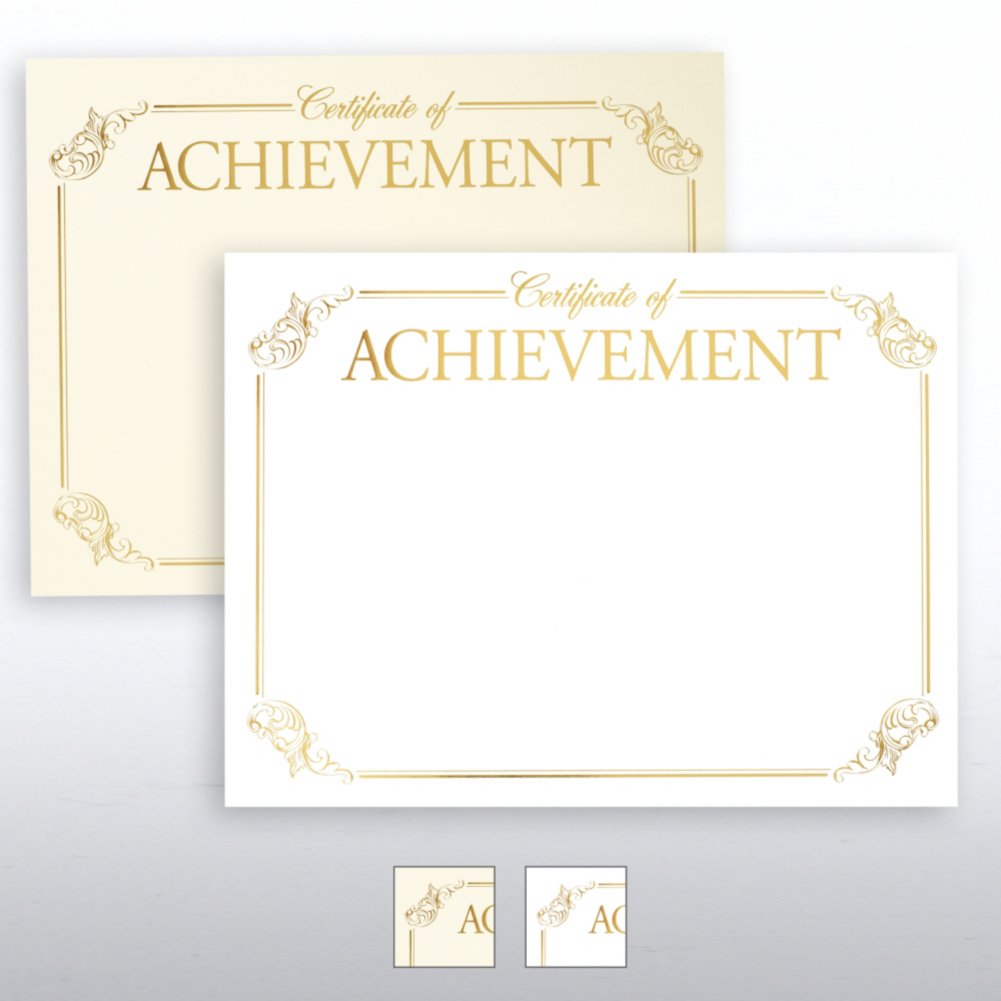 Foil-Stamped Certificate Paper - Certificate of Achievement
