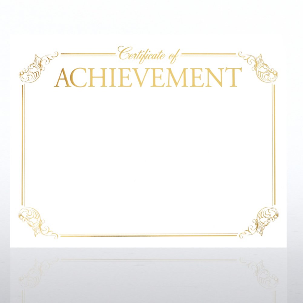 Foil-Stamped Certificate Paper - Certificate of Achievement