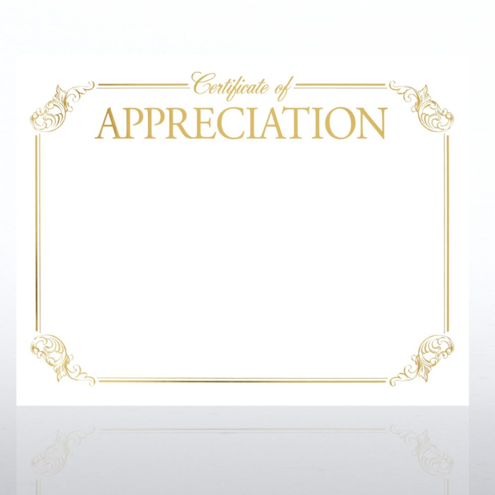 Foil-Stamped Certificate Paper - Certificate of Appreciation