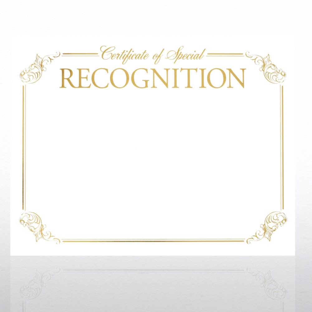 Foil-Stamped Certificate Paper - Special Recognition