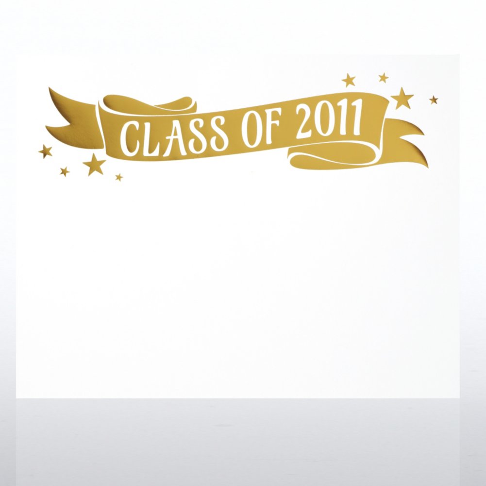 Foil-Stamped Certificate Paper - Class of 2011 - White