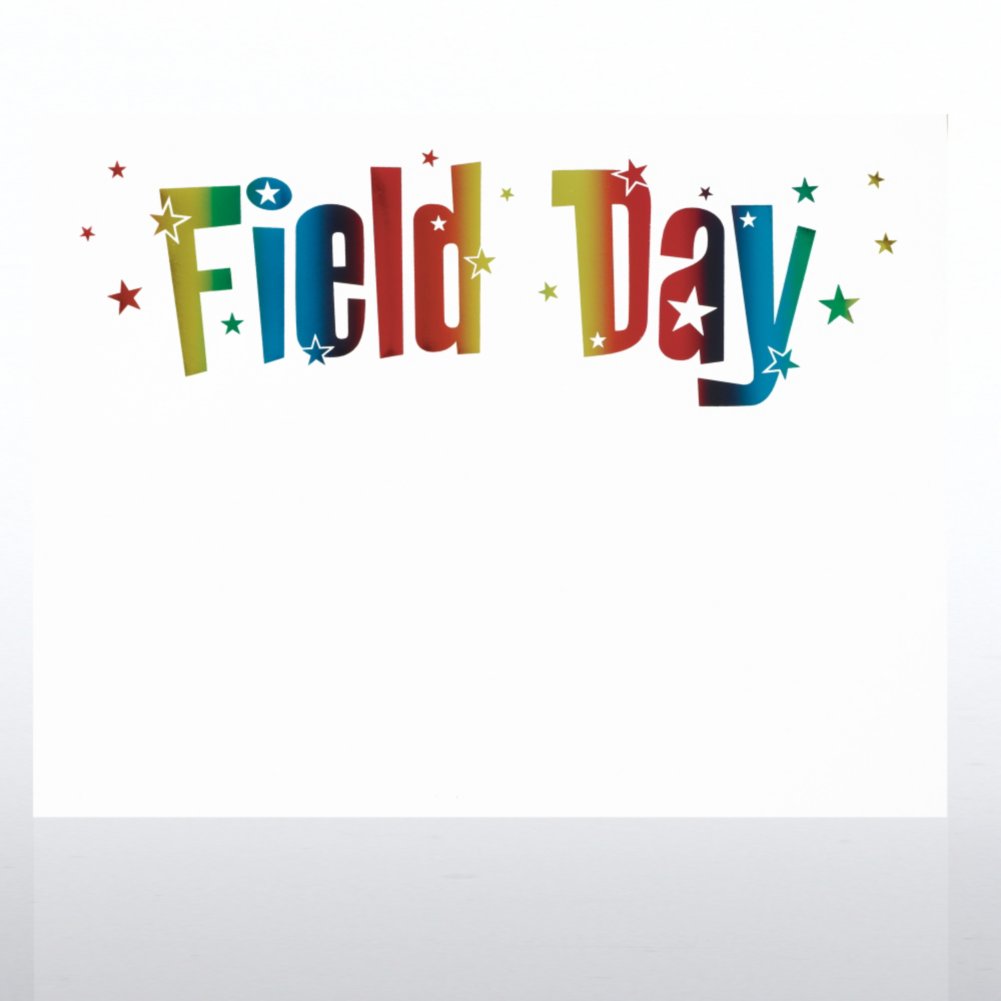 Foil-Stamped Certificate Paper - Field Day - Rainbow