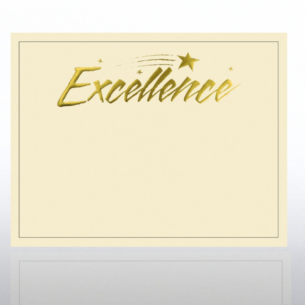 Foil Certificate Paper - Excellence Star CARD1