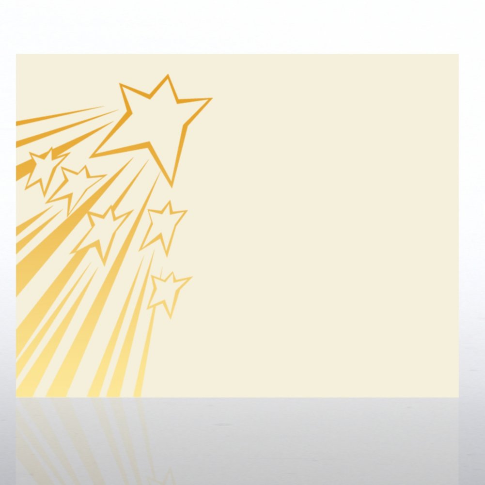 Foil Certificate Paper - Shooting Stars - Cream
