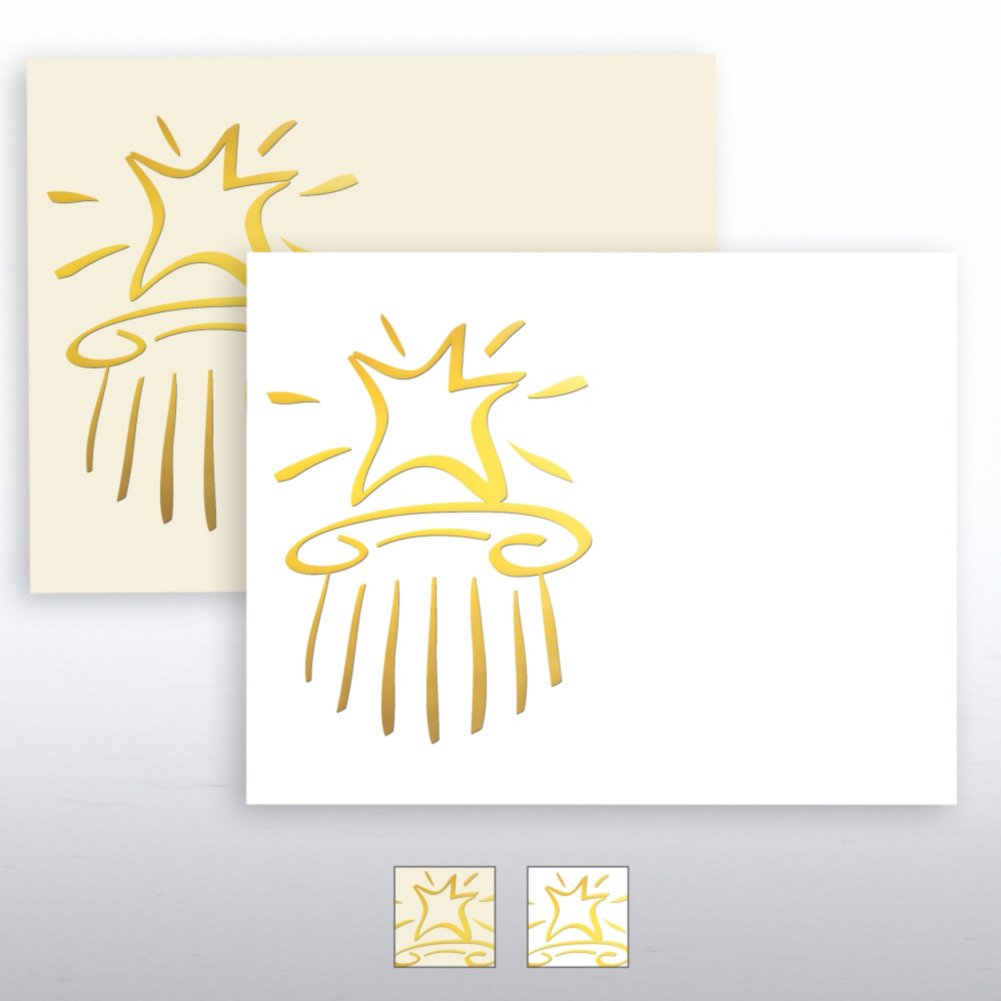 Foil Certificate Paper - Star on Pedestal