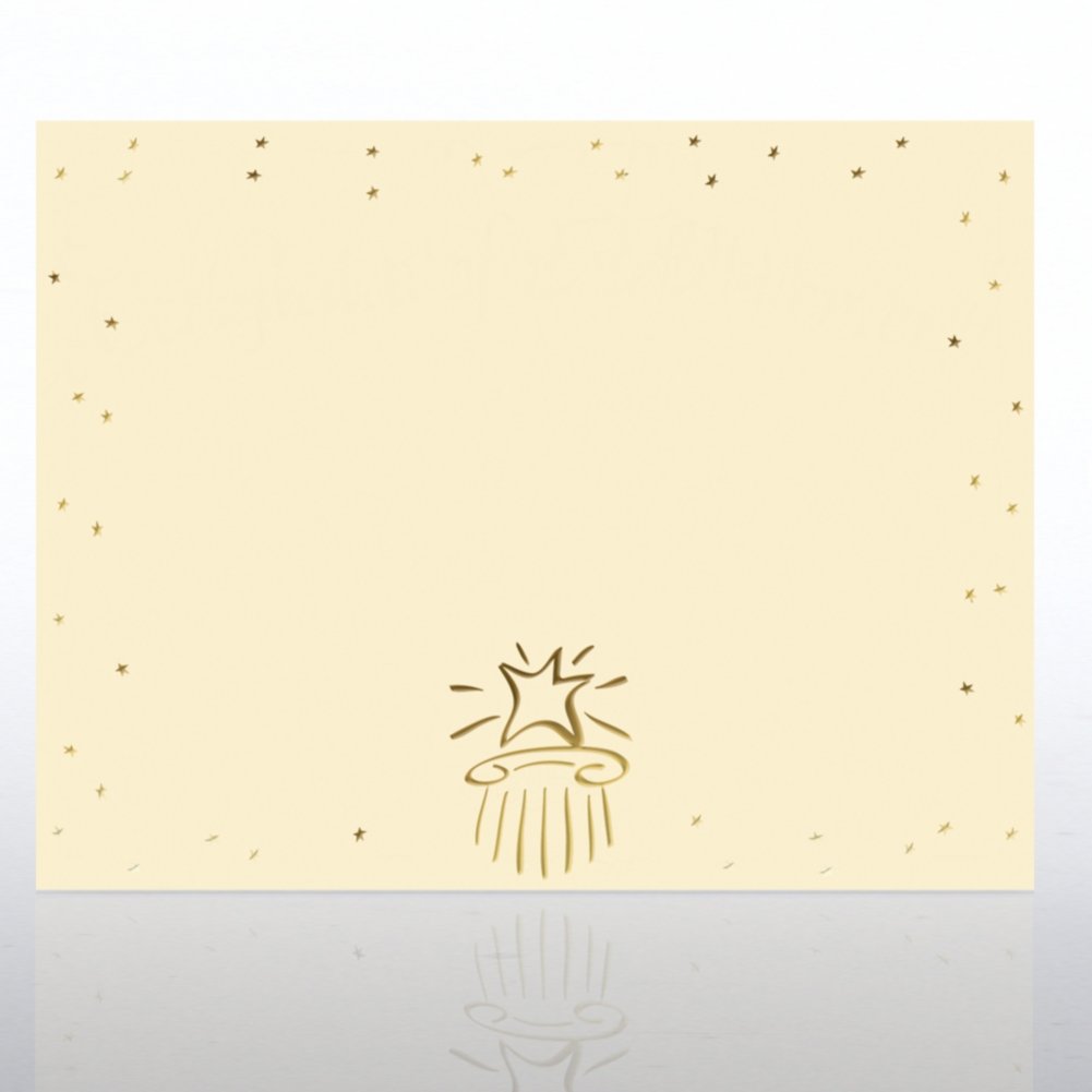 Foil Certificate Paper - Star Of Excellence - Cream