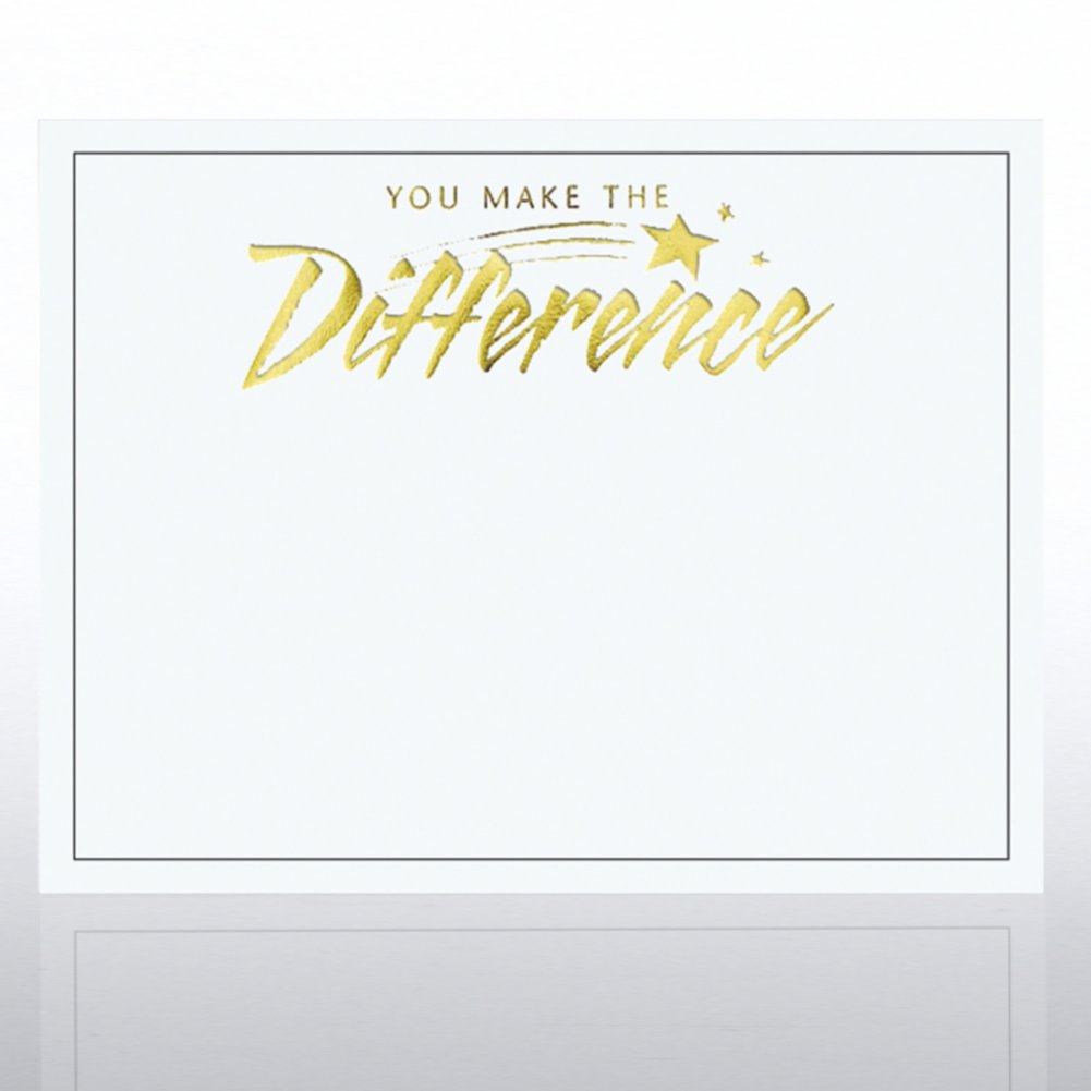 Foil Certificate Paper - You Make The Difference CARD2