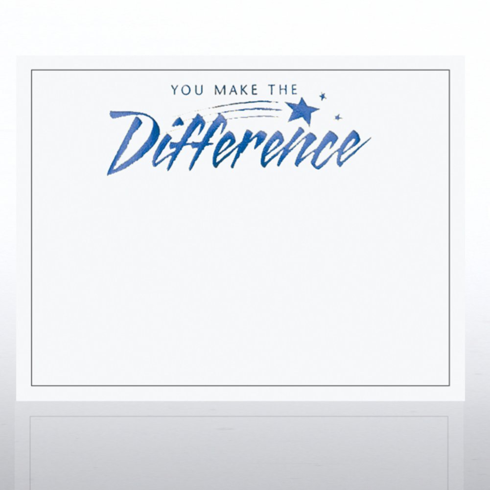 Foil Certificate Paper - You Make The Difference CARD4