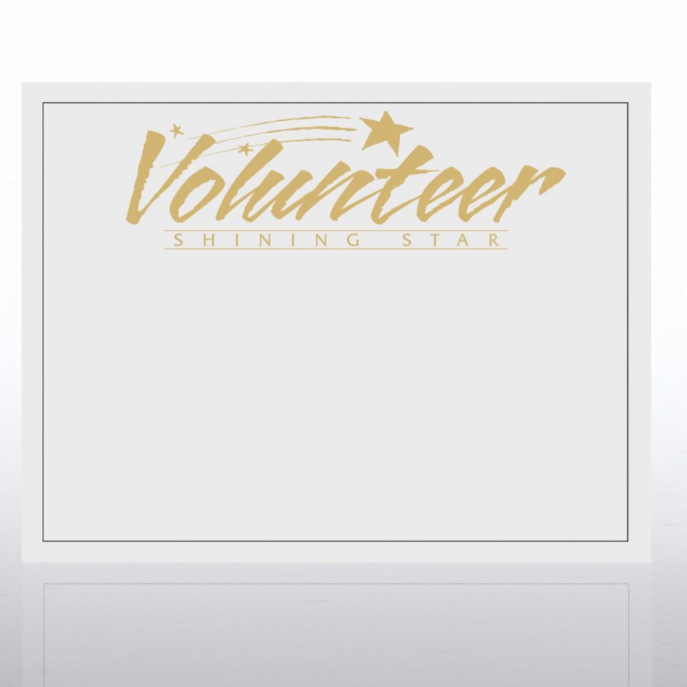 Foil Certificate Paper - Volunteer Shining Star CARD2