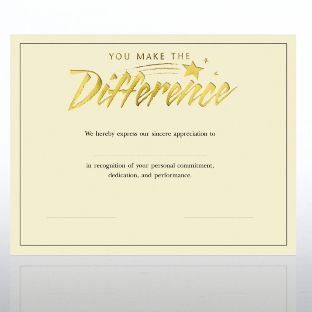 Certificate Paper - Preprinted - YMTD - Cream