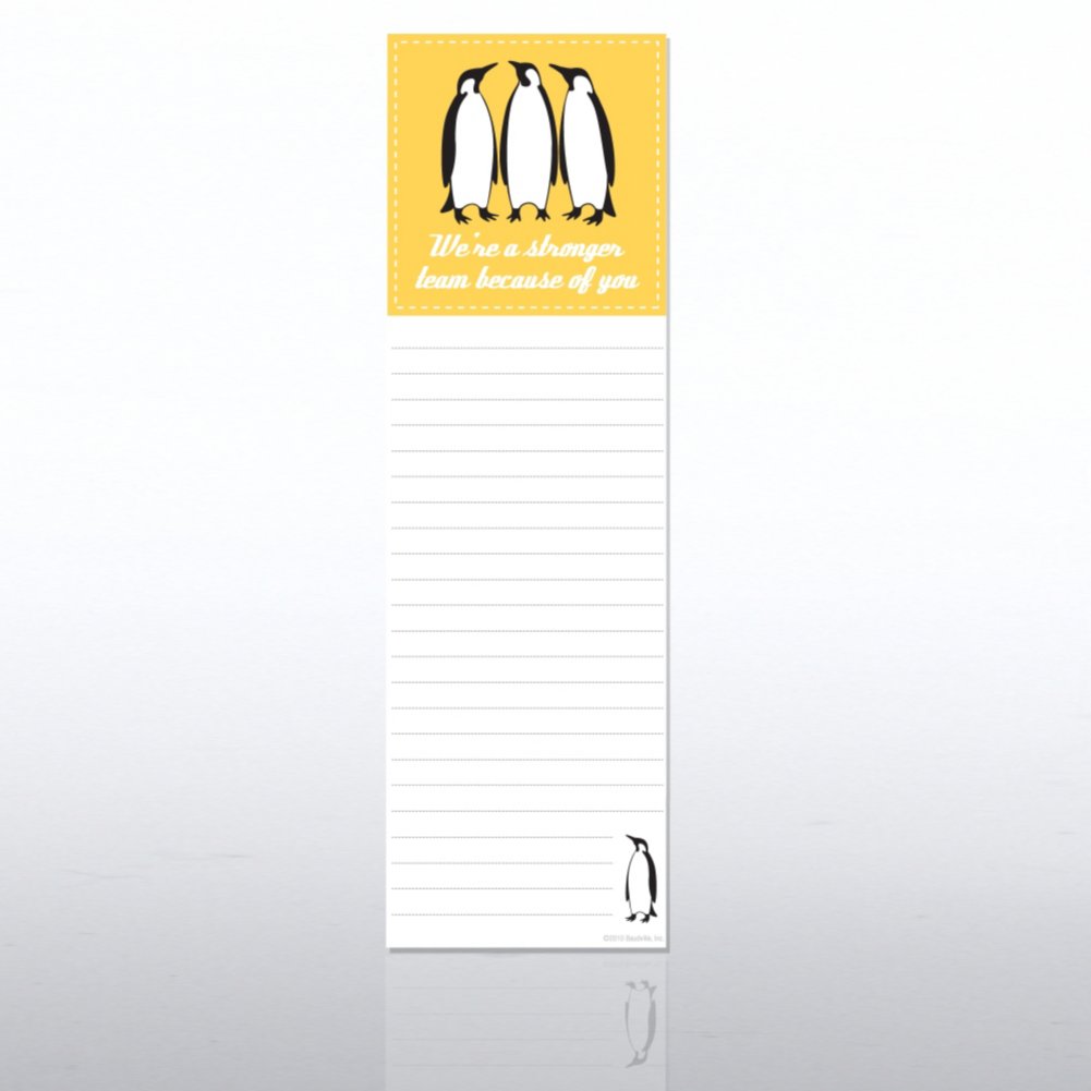 Quarter-Size Notepads - Penguins: Stronger Team