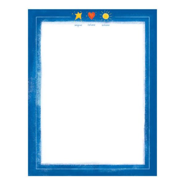 Border Paper - Imagine Believe Achieve - Blue