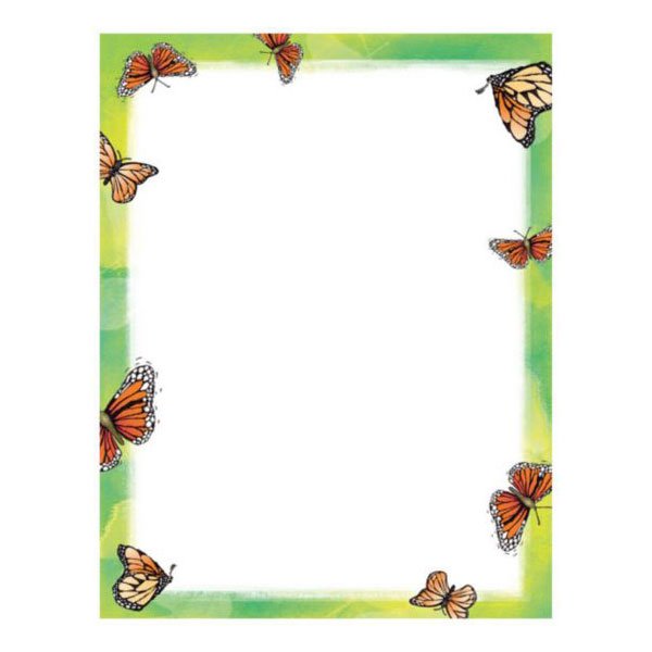 Border Paper - Butterfly: Believe & Achieve