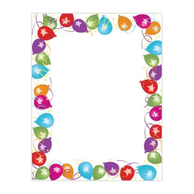 Border Paper - Balloons