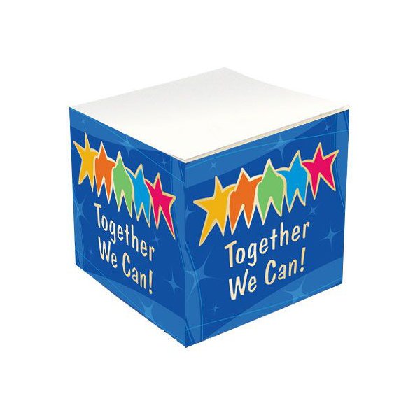 Adhesive Note Cube - Together We Can