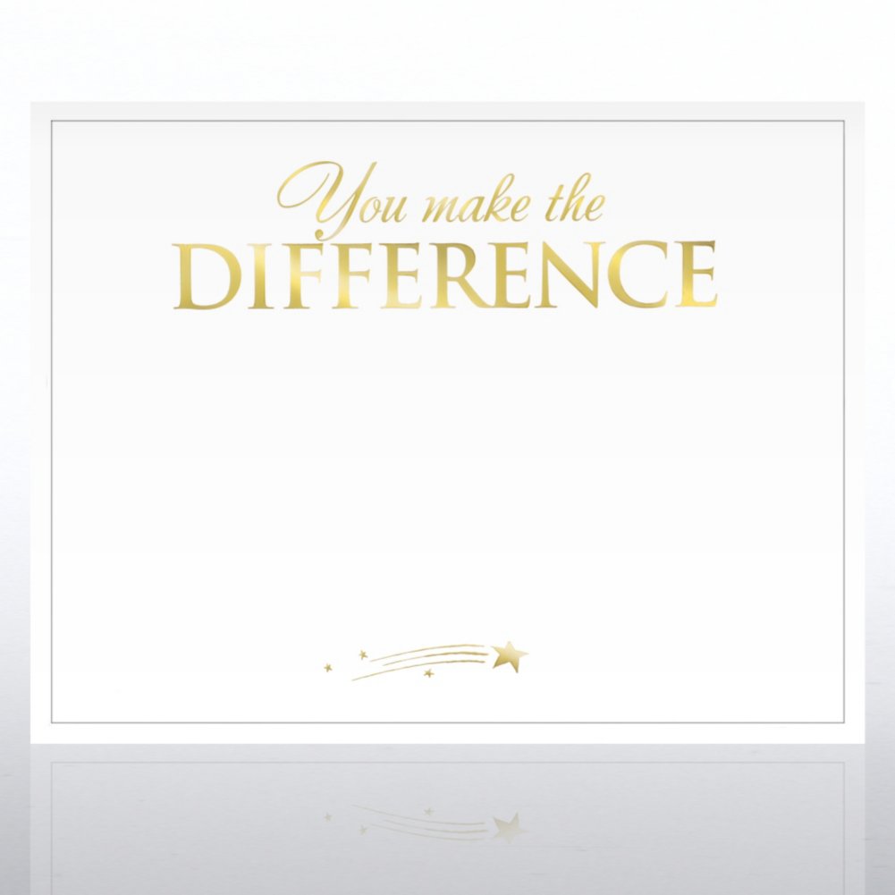 Foil-Stamped Certificate Paper - You Make the Difference