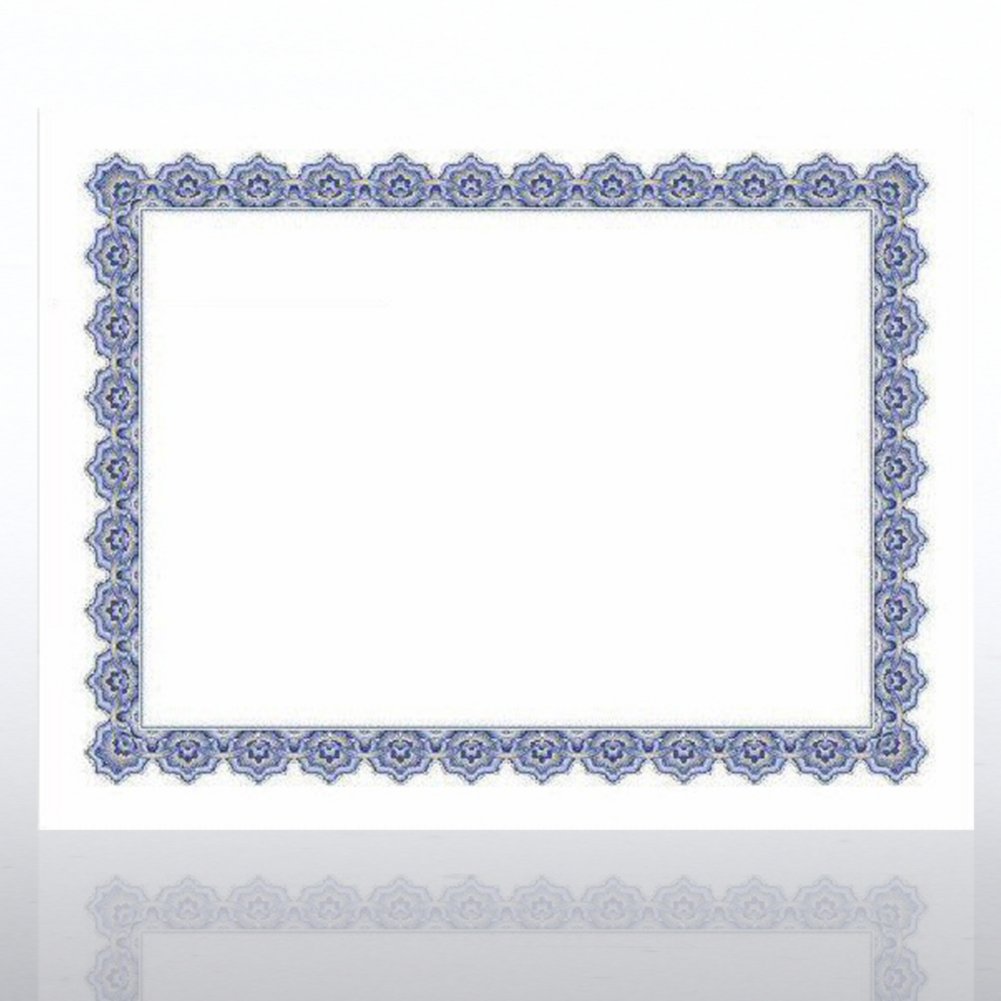 Certificate Paper - Scallop Heavy Weight - Blue/Gold