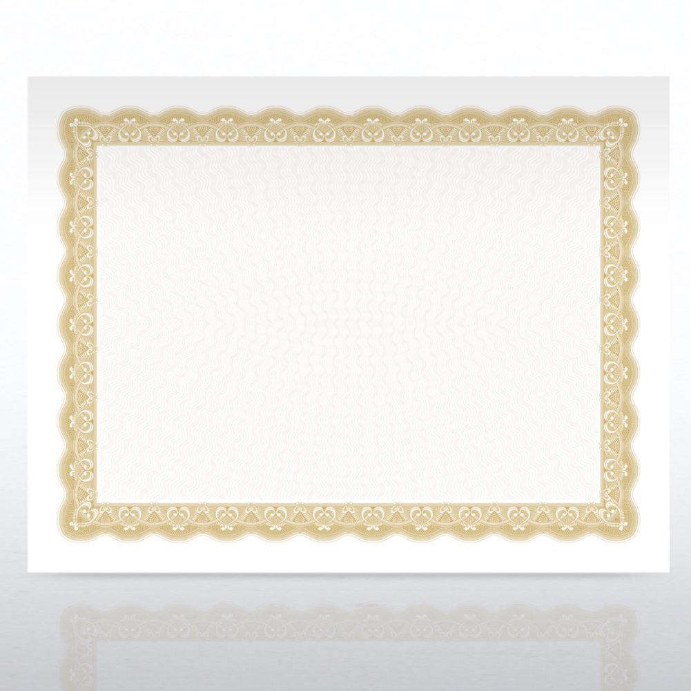 Certificate Paper - Official - Gold