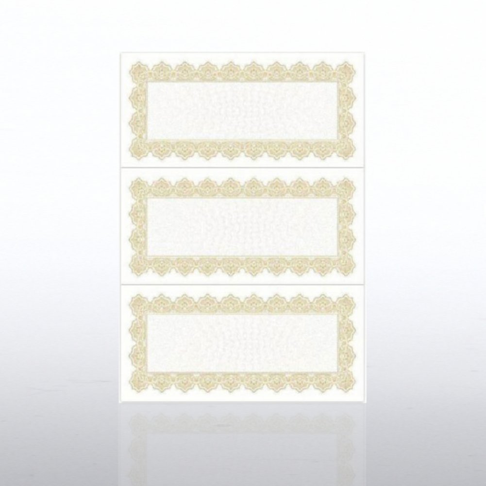Gift Certificate Paper - Scallop - Gold
