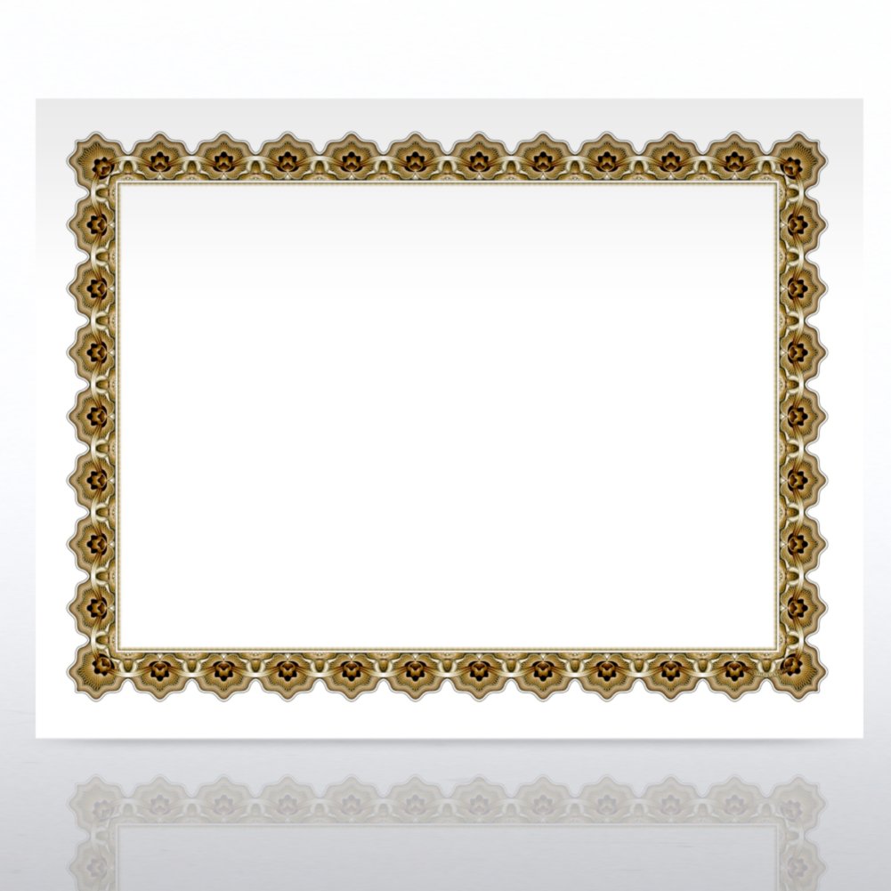 Certificate Paper - Scallop - Gold/Black