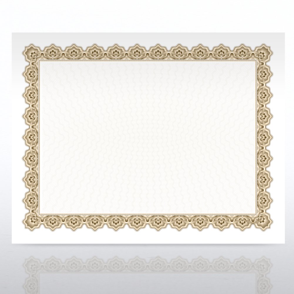 Certificate Paper - Scallop - Heavy Weight - Gold