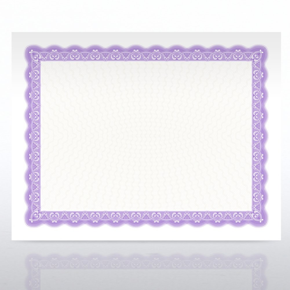 Certificate Paper - Official - Plum