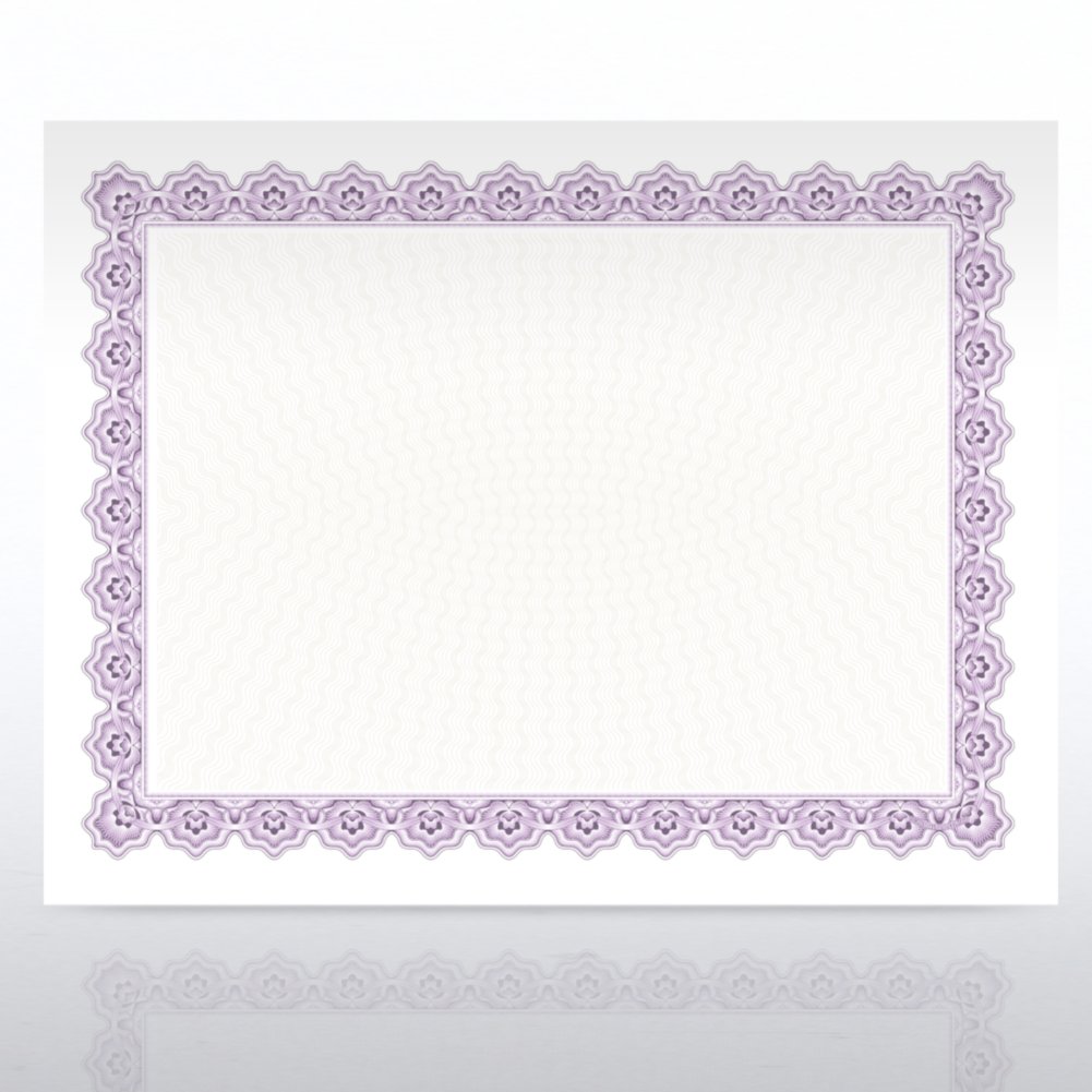 Certificate Paper - Scallop - Plum