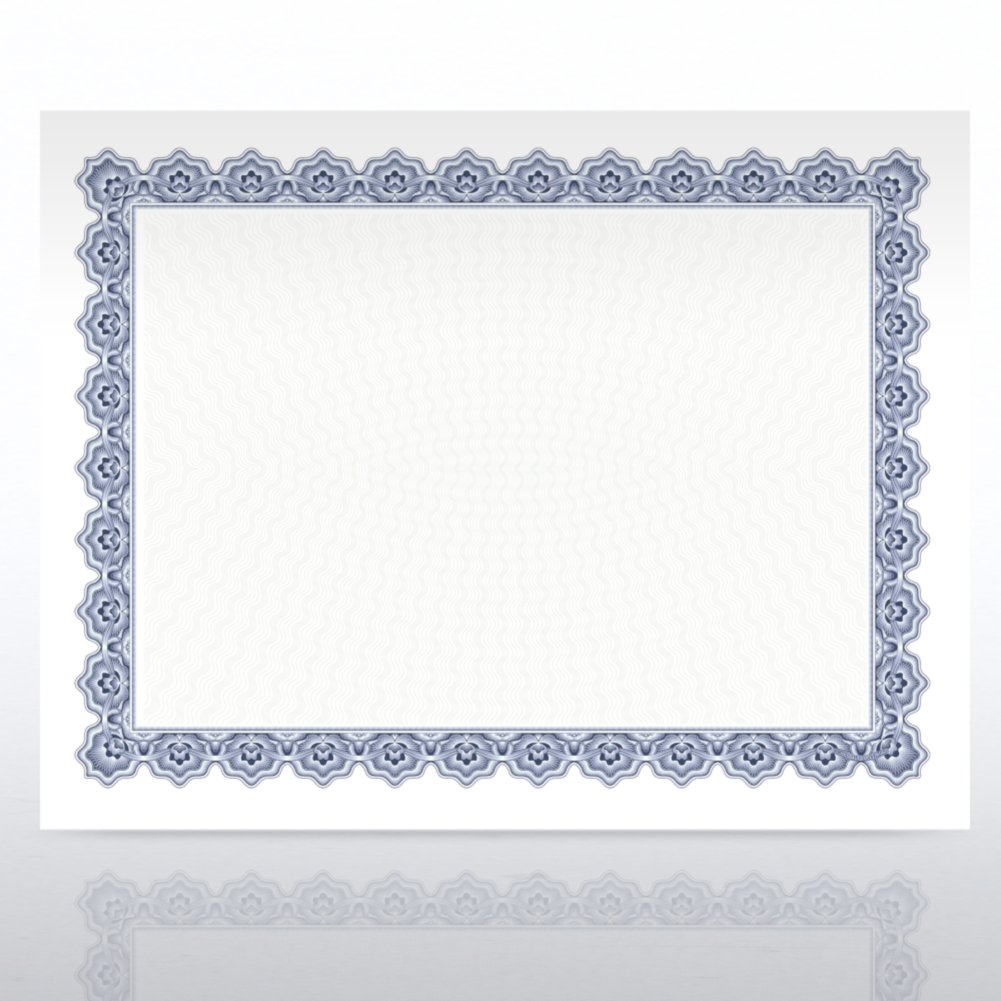 Recycled Certificate Paper - Scallop - Royal Blue