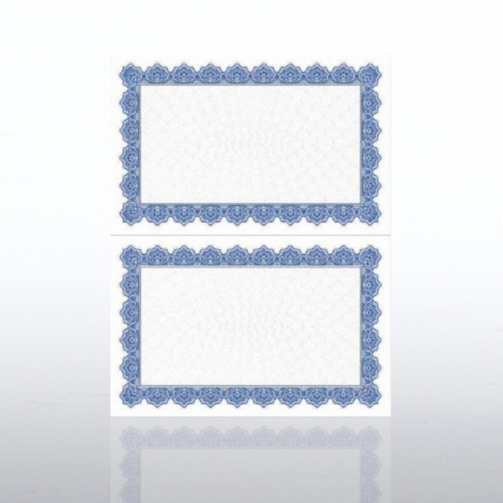 Certificate Paper - Scallop - Half-Size - Royal Blue