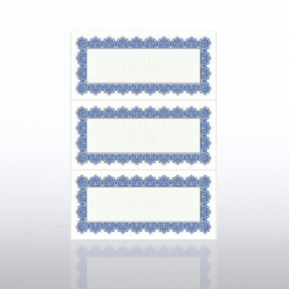 Gift Certificate Paper - Scallop - Royal Blue