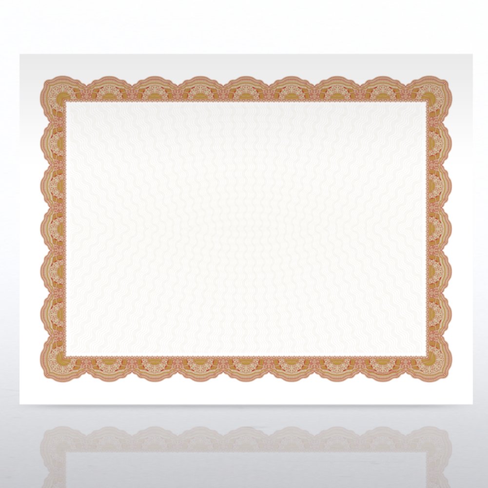 Certificate Paper - Regency - Red/Gold
