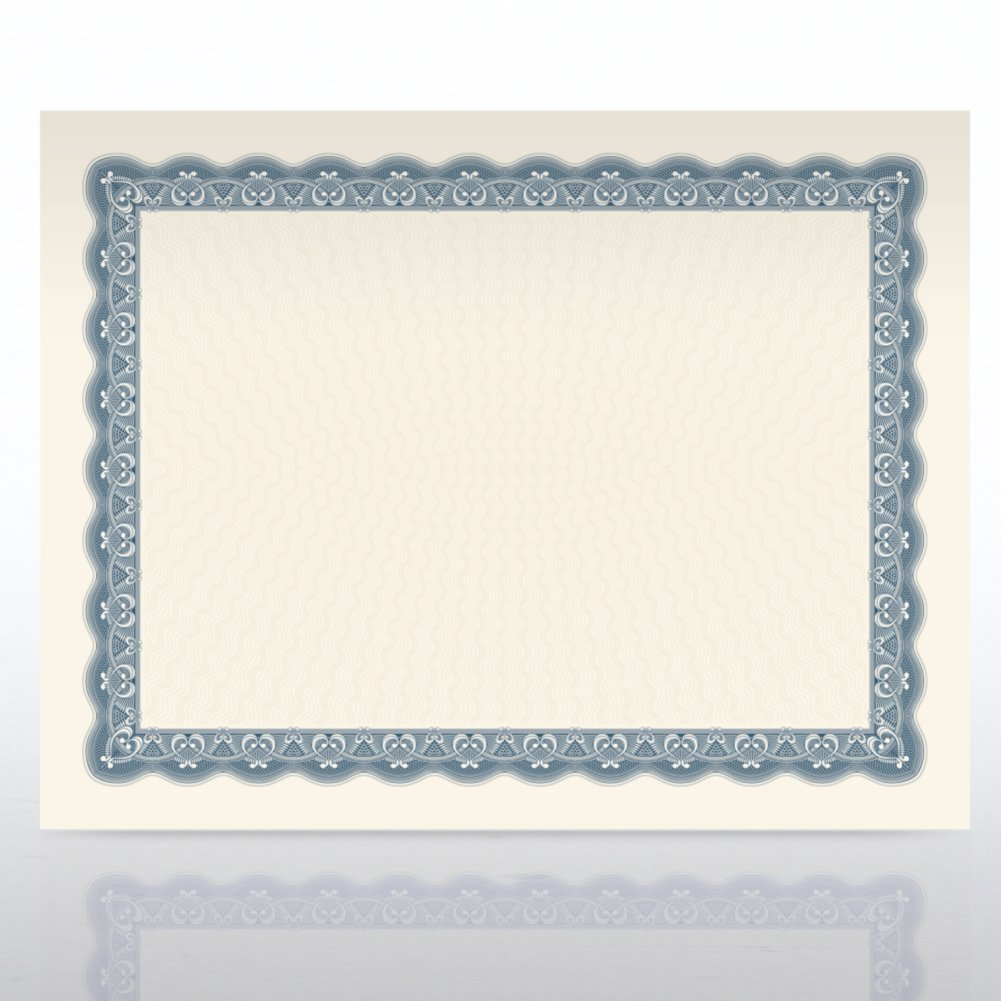 Certificate Paper - Official Parchment - Steel Blue