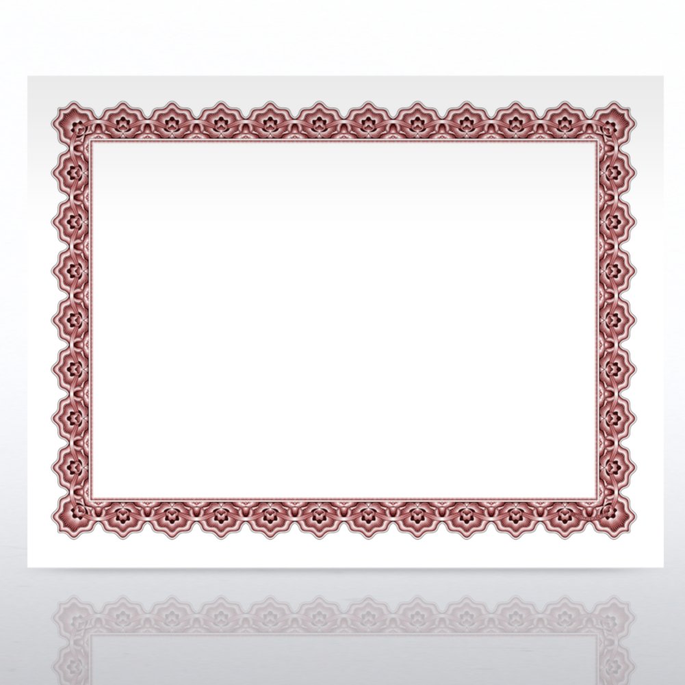 Certificate Paper - Scallop - Wine/Black