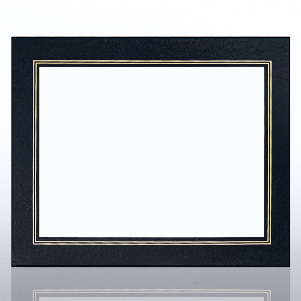 Leatherette Frame - Black - Foil Border