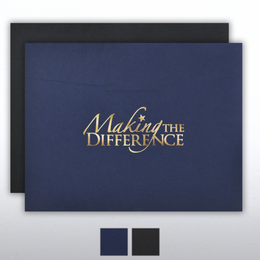 Foil-Stamped Certificate Folder - You Make the Difference