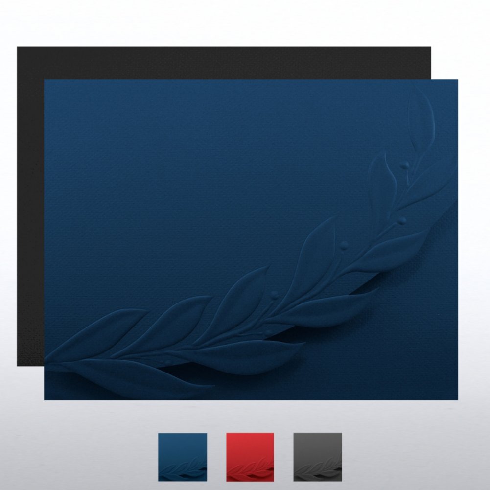 Certificate Folder - Embossed Laurel Flap