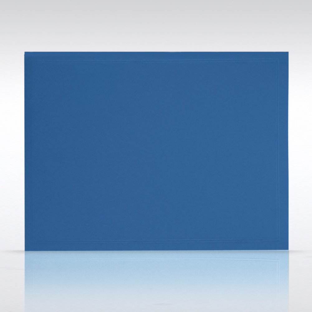 Landscape Certificate Folder - 100% Recycled - Blue
