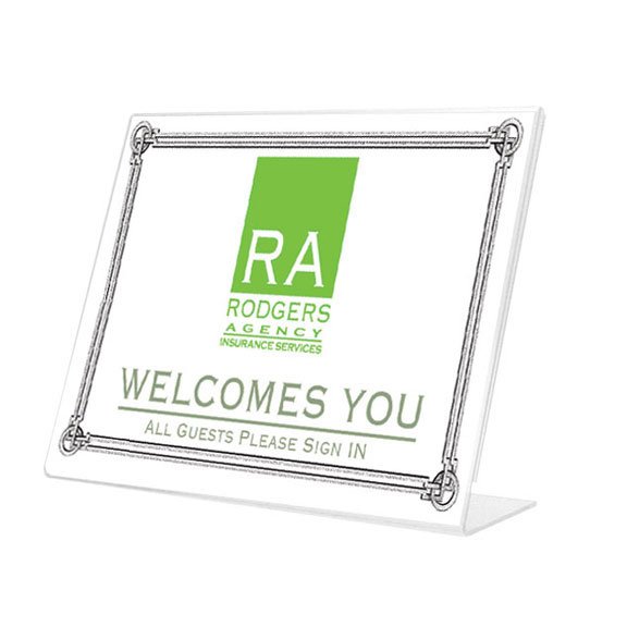 Acrylic Desktop Sign - Full Page Horizontal