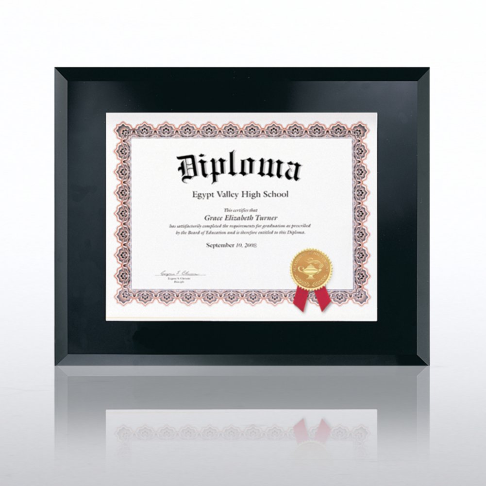Beveled Glass Frame - Black