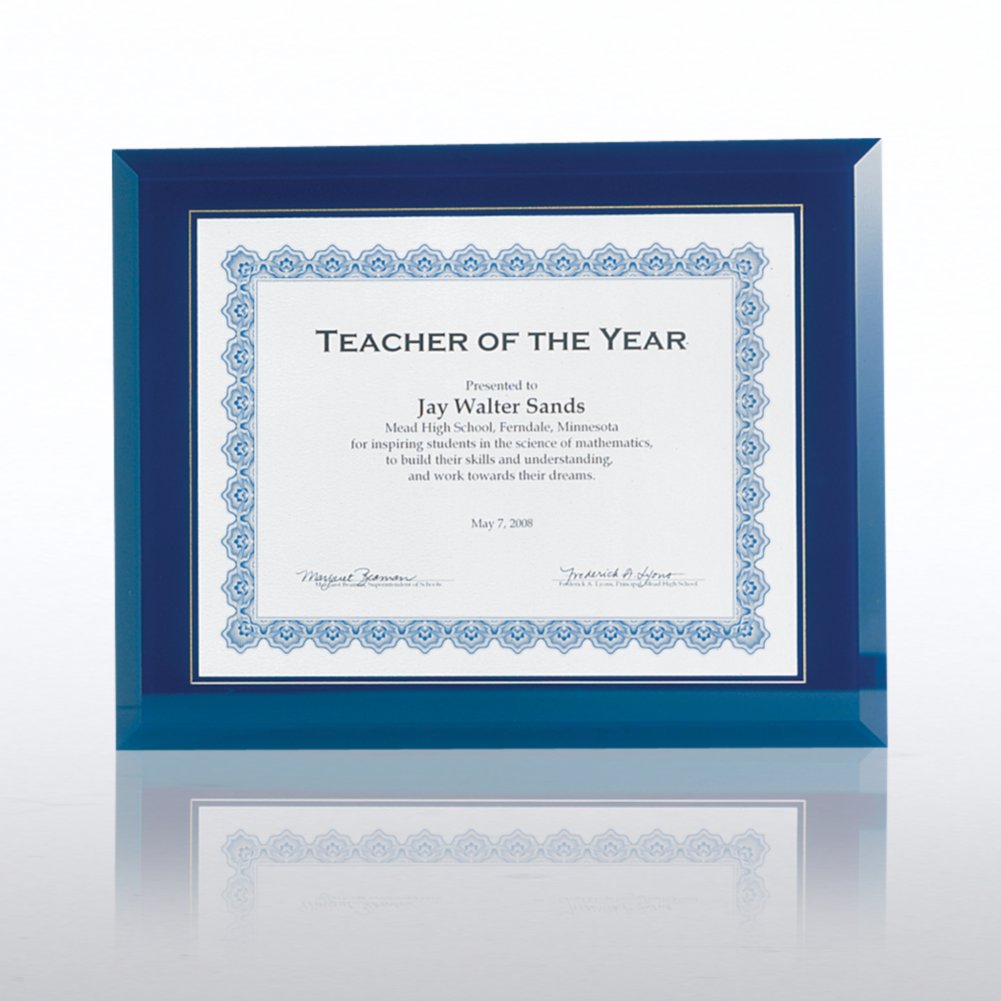 Beveled Glass Frame - Blue