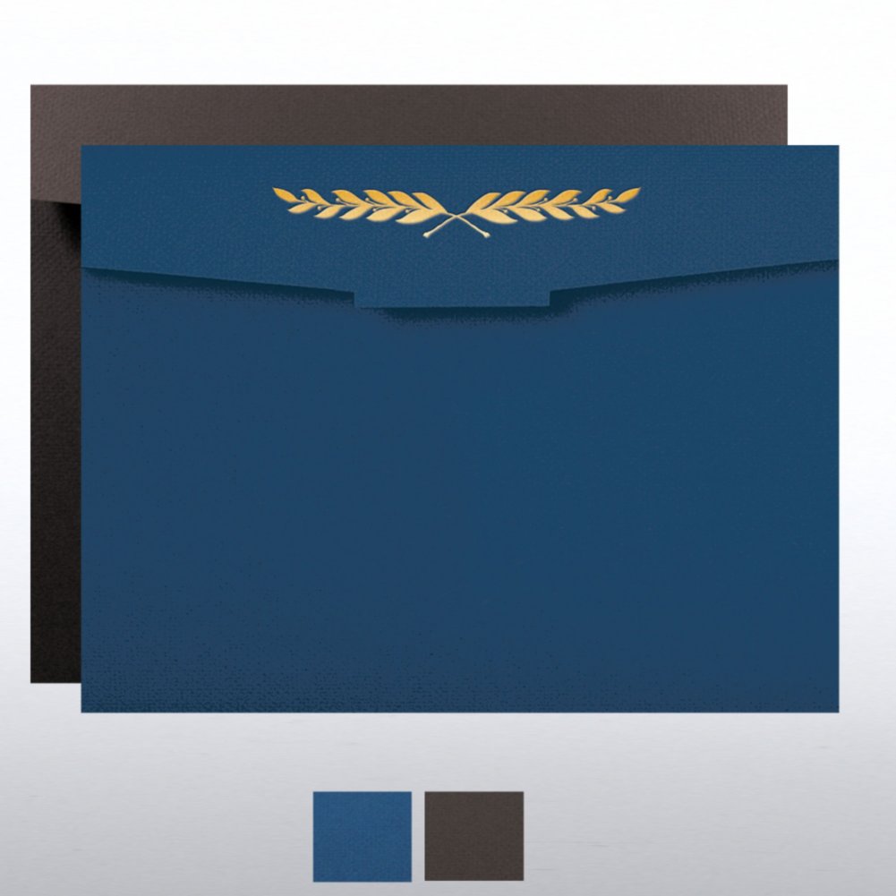 Laurel Flap Design Foil Certificate Folder