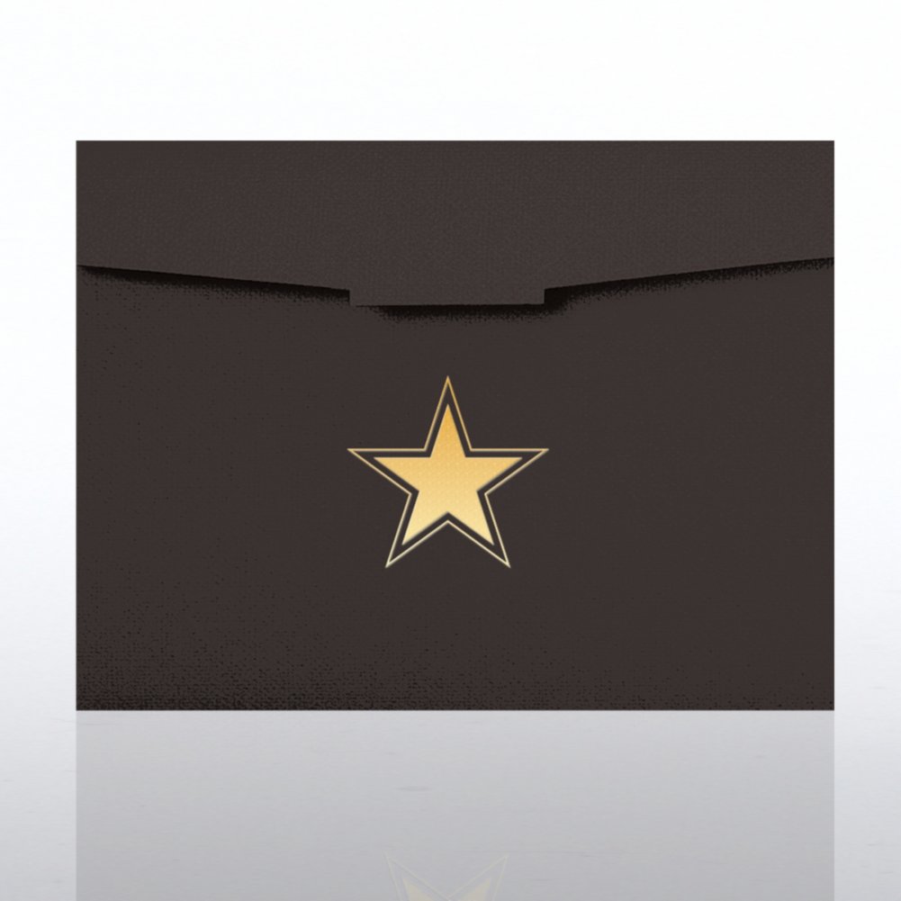 Foil-Stamped Certificate Folder - Contemporary Star CARD2