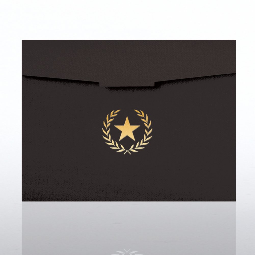 Foil-Stamped Certificate Folder - Star Laurel CARD2