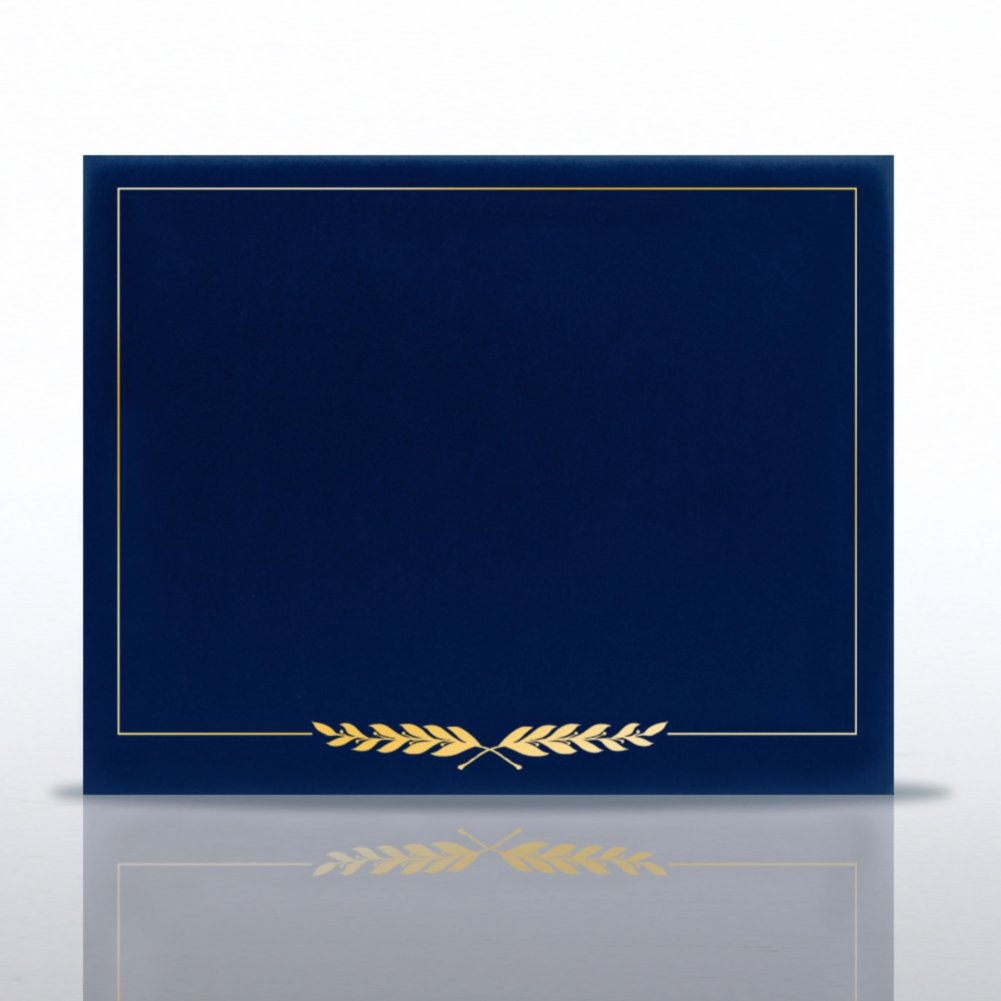 Laurels Gold Foil Border Certificate Cover CARD1