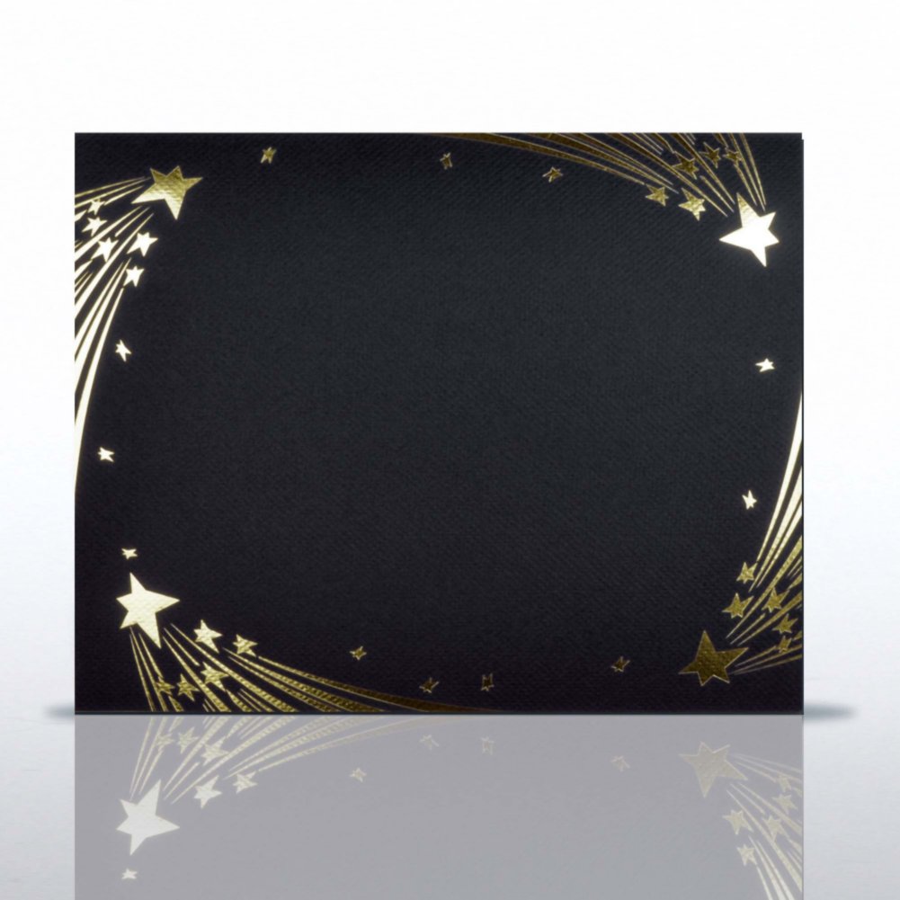 Stars Gold Foil Border Certificate Cover CARD2