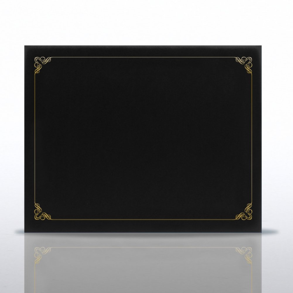 Ornament Gold Foil Border Certificate Cover CARD2