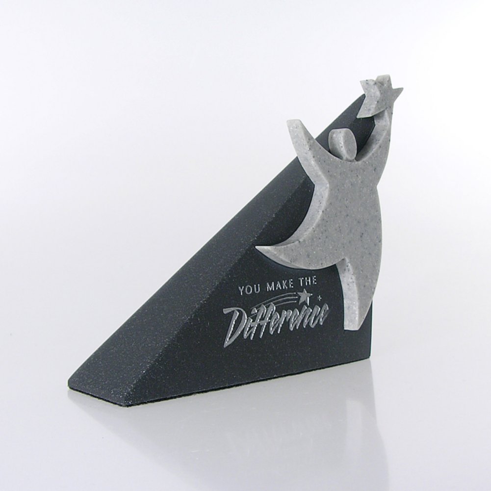 Sculptured Desk Awards - You Make the Difference SIDE