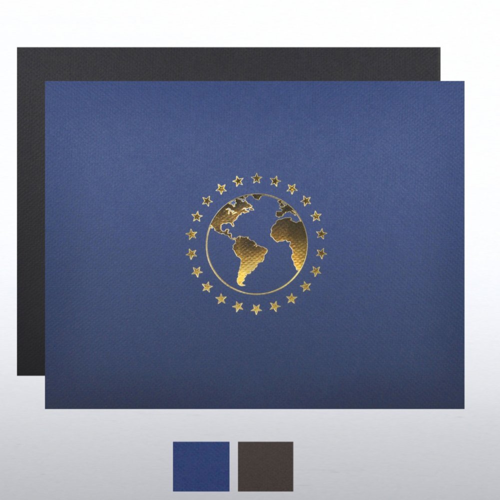 Foil Certificate Cover - World
