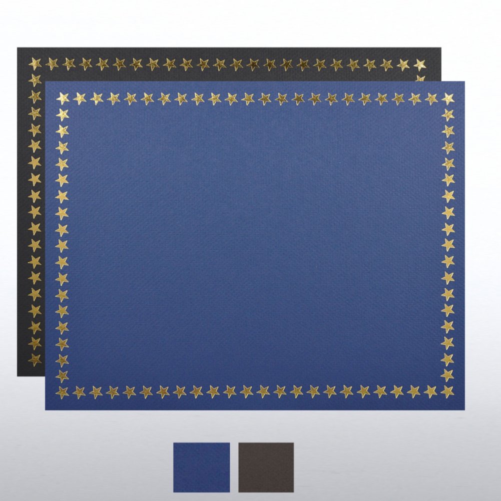 Foil Certificate Cover - Star Border